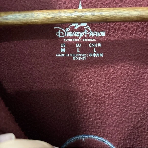 Disney Parks Mickey Mouse Full Zip Fleece Jacket Women’s Size M Disney World Red - Picture 3 of 6